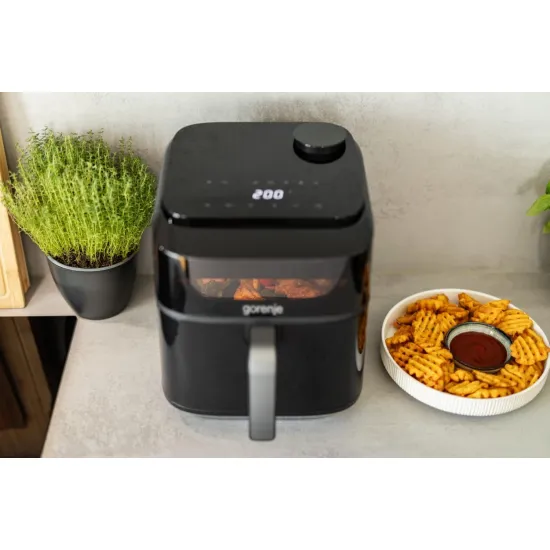 Gorenje AF1800ST forrólevegős sütő, Air Fryer, 1800W, 6.7L, fekete szín 