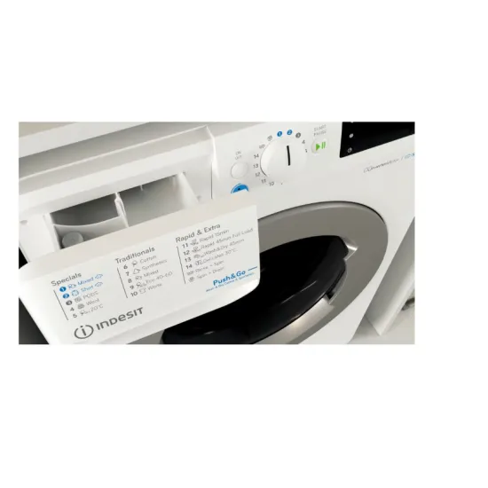 Indesit BDE 86436 WSV EE mosó-szárítógép, 8/6 kg, inverter motor, gőz, 59.5x54x85 cm 