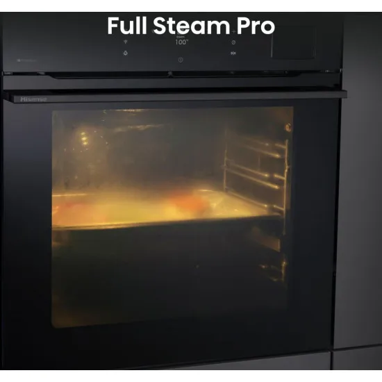 Hisense BFS615S8B beépíthető sütő, 77L, Wifi, 59.5x56.4x59.5 cm, fekete szín 