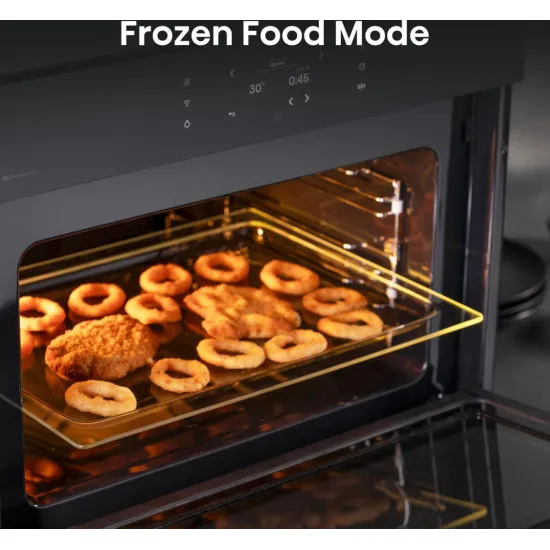 Hisense BIM406A8B beépíthető kompakt sütő és mikró, 50L, 59.5x54.6x45.5 cm, fekete szín 