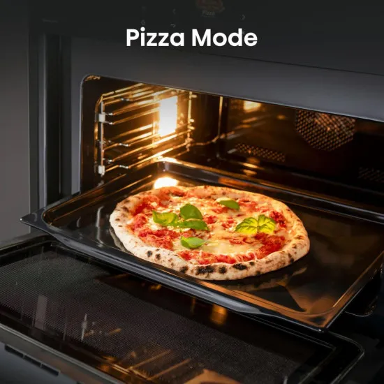 Hisense BIM406A8B beépíthető kompakt sütő és mikró, 50L, 59.5x54.6x45.5 cm, fekete szín 