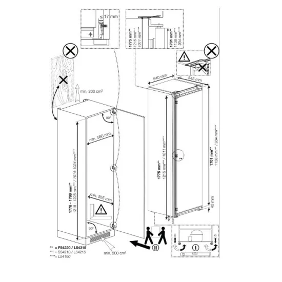 Beko BLSA210M4SN beépíthető egyajtós hűtőszekrény, 198L, 54x54.5x121.5 cm 