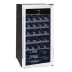 Eta 952990010GN kompresszoros borhűtő, 28 palackos kapacitás, állítható hőmérséklet-tartomány: 5-18 °C, fekete színű rozsdamentes acél ezüst kerettel, 77L, 43x45x84 cm