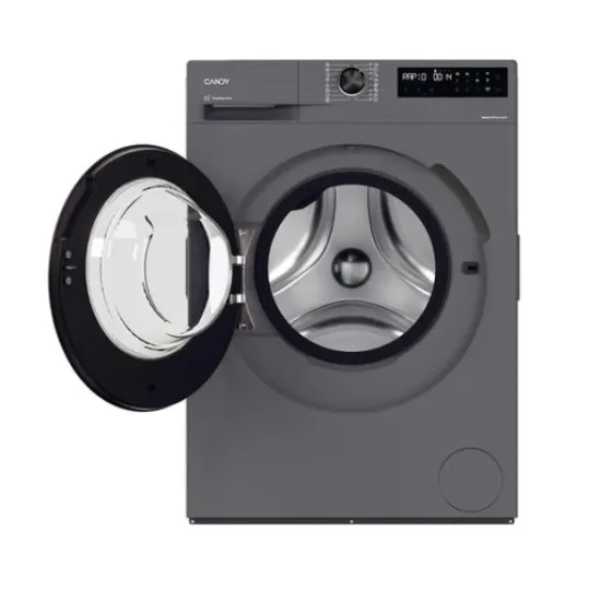 Candy BR 26SSB6G-S elöltöltős mosógép, 6 kg, gőz, Wifi, inverter motor, 59.5x42x85 cm, antracit szín 