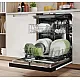 Candy CH 5B3F1B kezelőpaneles beépíthető mosogatógép, inverter motor, 3 kosár, automatikus ajtónyitás, 15 teríték, Wifi, 59.7x57.2x81.8 cm 