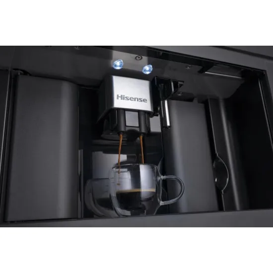Hisense CM4340DBG beépíthető kávéfőző, 59.5x40.5x45.5 cm, fekete szín 