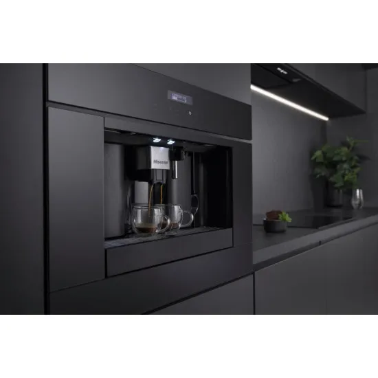 Hisense CM4340DBG beépíthető kávéfőző, 59.5x40.5x45.5 cm, fekete szín 