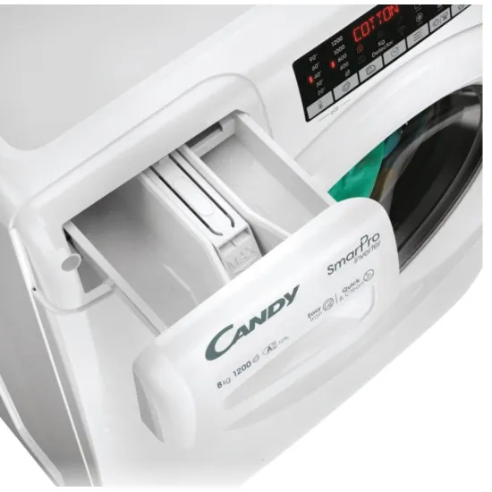 Candy CSO286TWM6/1-S elöltöltős mosógép, 8 kg, inverter, Wifi, 60x54x85 cm