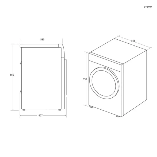 Candy CSOE H8A2TEX-S hőszivattyús szárítógép, 8 kg, Wifi, 59.6x60.7x85 cm
