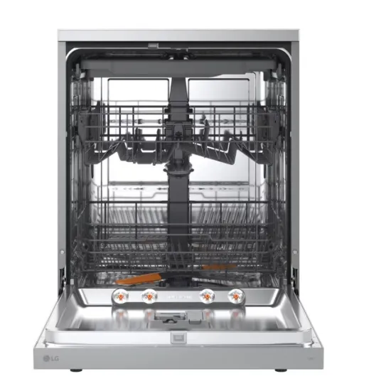 LG DF273FVS mosogatógép, 14 teríték, inverter motor, automatikus ajtónyitás, Wifi, 60x60x85 cm, hamvas ezüst szín 