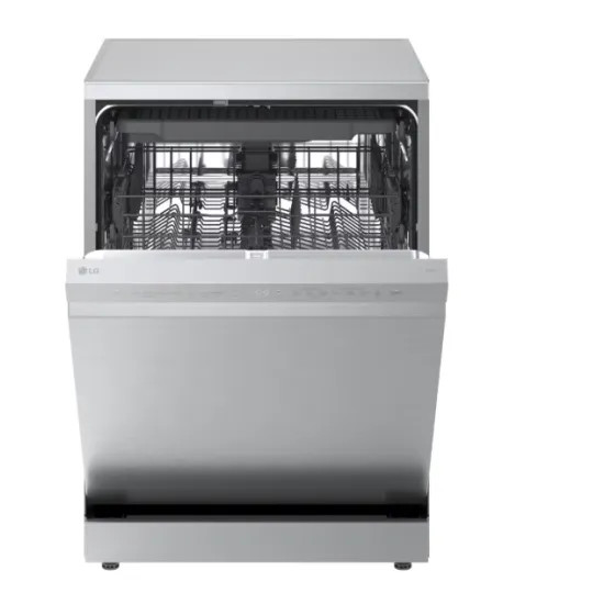 LG DF273FVS mosogatógép, 14 teríték, inverter motor, automatikus ajtónyitás, Wifi, 60x60x85 cm, hamvas ezüst szín 