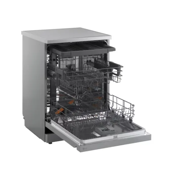 LG DF273FVS mosogatógép, 14 teríték, inverter motor, automatikus ajtónyitás, Wifi, 60x60x85 cm, hamvas ezüst szín 