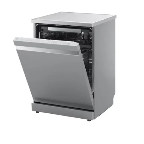 LG DF375HVS mosogatógép, 14 teríték, inverter motor, 3 kosár, automatikus ajtónyitás, 60x60x85 cm, hamvas ezüst szín 