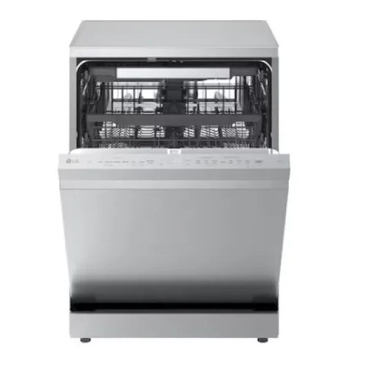 LG DF375HVS mosogatógép, 14 teríték, inverter motor, 3 kosár, automatikus ajtónyitás, 60x60x85 cm, hamvas ezüst szín 
