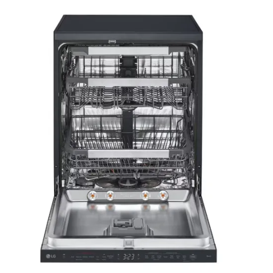 LG DF587HMS mosogatógép, 14 teríték, inverter motor, 3 kosár, automatikus ajtónyitás, 60x60x85 cm, matt fekete szín 