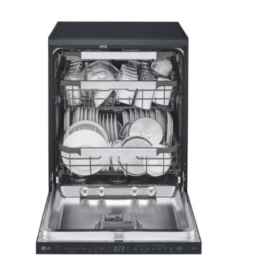 LG DF587HMS mosogatógép, 14 teríték, inverter motor, 3 kosár, automatikus ajtónyitás, 60x60x85 cm, matt fekete szín 