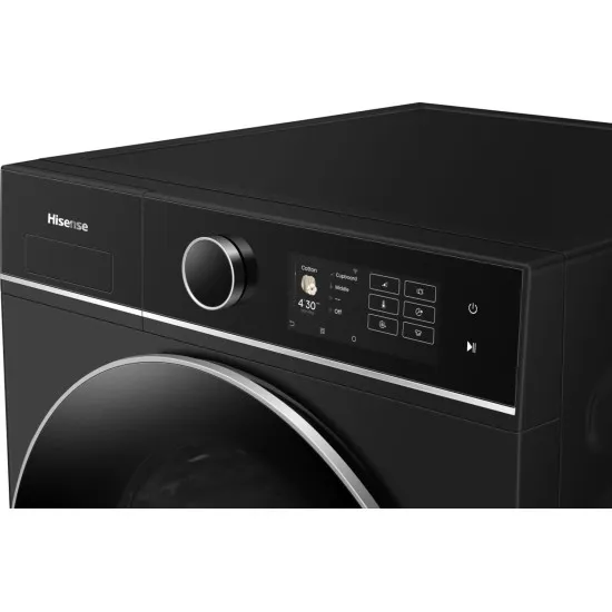 Hisense DH5I104BBAB hőszivattyús szárítógép, 10 kg, Wifi, gőz, inverter motor, 59.5x64x84.5 cm, fekete szín 