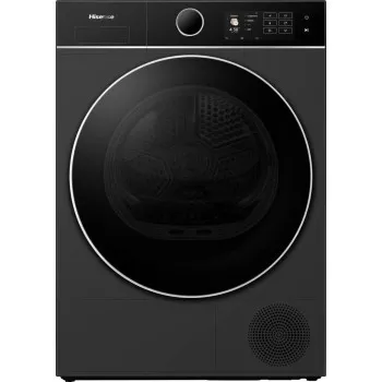 Hisense DH5I104BBAB hőszivattyús szárítógép, 10 kg, Wifi, gőz, inverter motor, 59.5x64x84.5 cm, fekete szín 