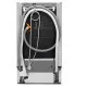 Electrolux EEA23200L teljesen beépíthető keskeny mosogatógép, 10 teríték, 3 kosár, automatikus ajtónyitás, inverter motor, 44.6x55x81.8 cm