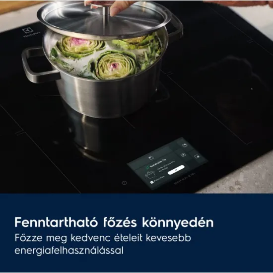 Electrolux EIS82453IT beépíthető indukciós kerámialap, Bridge összekapcsolható főzőzóna, 77x51x4.4 cm, matt fekete szín 