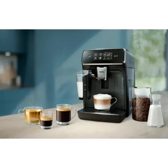 Philips EP2334/10 Series 2300 automata kávéfőző, 1500W, 1.8L, fekete és fényes kasmírszürke szín 