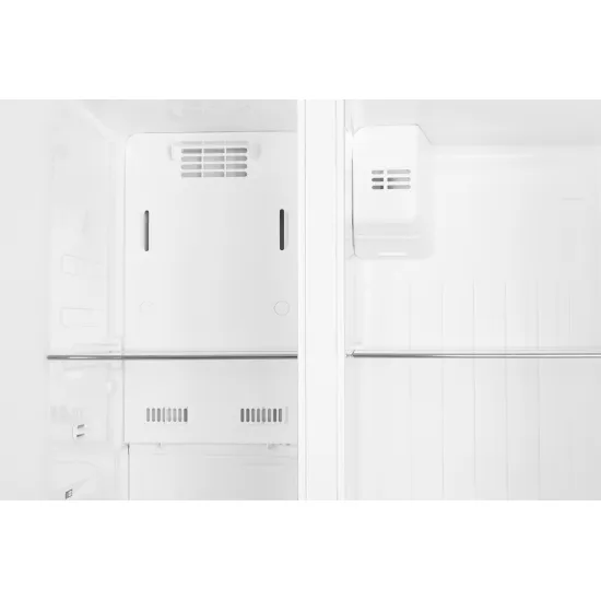 ECG ERS 21781 NIXE Total No Frost Side by side hűtőszekrény 335 l / 197 liter, INOX kivitel alumínium fogantyúkkal  89,7 x 76,1 x176,5 cm