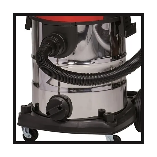 Einhell TE-VC 36/25 LI S - SOLO akkus száraz és nedves porszívó, akkumulátor és töltő nélkül, piros/ezüst szín 