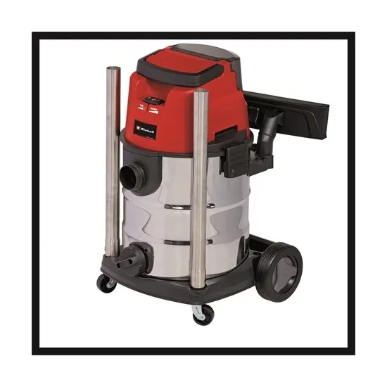 Einhell TE-VC 36/25 LI S - SOLO akkus száraz és nedves porszívó, akkumulátor és töltő nélkül, piros/ezüst szín 