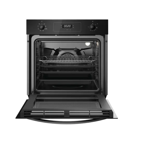 Candy F ACDI Z600 L beépíthető sütő, fekete szín, teleszkópos sűtősín, hőlégkeverés, 70 liter, gőztisztítás, A+ energiaosztály,  595X595X568mm