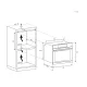 Candy F CM955NRL/CA beépíthető sütő, 70L, 59.5x56.8x59.5 cm, inox szín