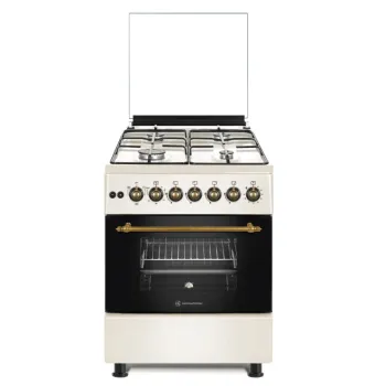 Novacook F6B40EF kombinált tűzhely, 56L, 57x58x87 cm, krém/retro bézs szín 
