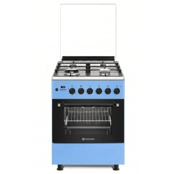 Novacook F6TS40EG kombinált tűzhely, 56L, 60x60x87 cm, égszínkék szín 