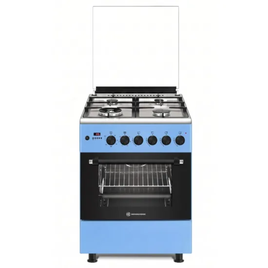Novacook F6TS40EG kombinált tűzhely, 56L, 60x60x87 cm, égszínkék szín 