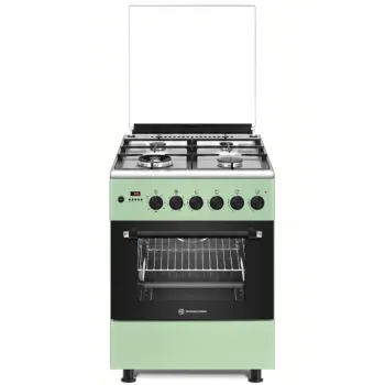 Novacook F6TS40EG kombinált tűzhely, 56L, 60x60x87 cm, pisztácia zöld szín 