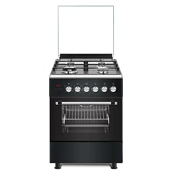 Novacook F6TS40EG kombinált tűzhely, 56L, 60x60x87 cm, grafit sötét szürke szín 