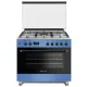 Novacook F9S50E6 kombinált tűzhely, 110L, 4 normál  + 1 wok égőfej, 90x60x87 cm, égszínkék szín