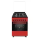 Novacook F6B40EF R kombinált tűzhely,56L, 57x58x87 cm, meggypiros szín 