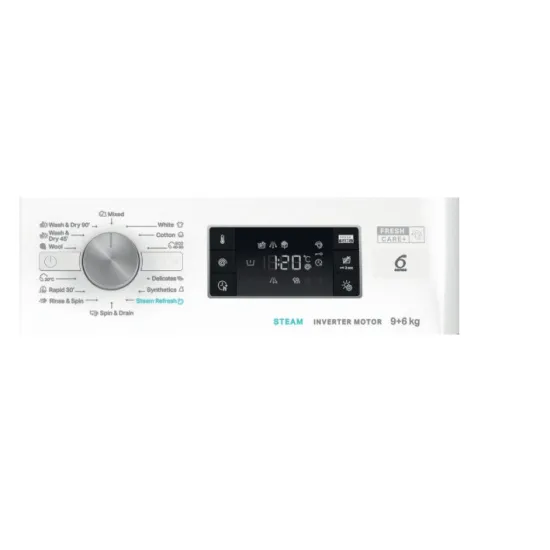 Whirlpool FFWDB 964489 SV EE mosó-szárítógép, 9/6 kg, inverter motor, 59.5x54x85 cm