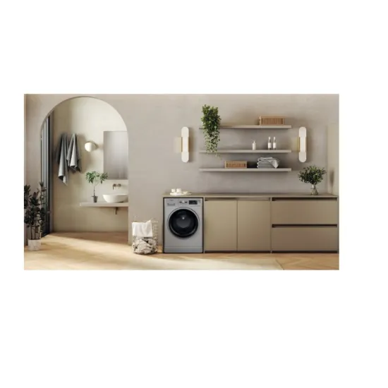 Whirlpool FFWDB964489SBSVEE mosó-szárítógép, 9/6 kg, gőz, inverter motor, 59.5x54x85 cm, ezüst szín