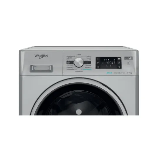 Whirlpool FFWDB964489SBSVEE mosó-szárítógép, 9/6 kg, gőz, inverter motor, 59.5x54x85 cm, ezüst szín