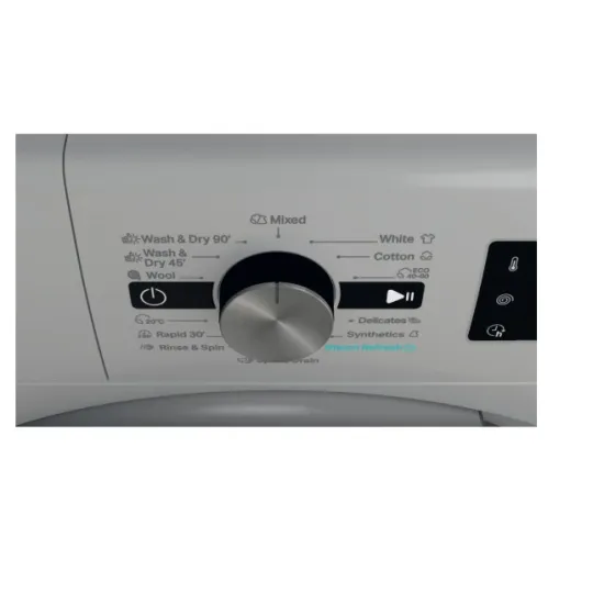 Whirlpool FFWDB964489SBSVEE mosó-szárítógép, 9/6 kg, gőz, inverter motor, 59.5x54x85 cm, ezüst szín