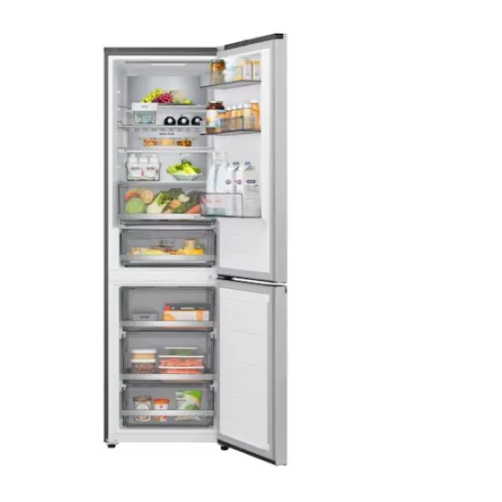LG GBBS716CPY alulfagyasztós kombinált hűtőszekrény, 220/113L, Smart Inverter Kompresszor, Wifi, 59.7x67.4x186 cm, hamvas matt ezüst szín 