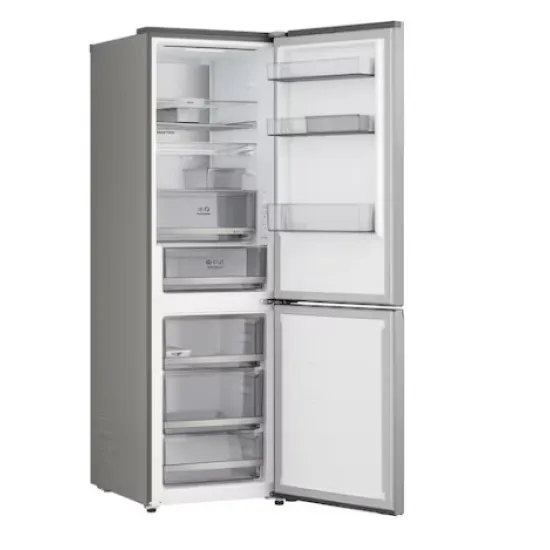 LG GBBS716CPY alulfagyasztós kombinált hűtőszekrény, 220/113L, Smart Inverter Kompresszor, Wifi, 59.7x67.4x186 cm, hamvas matt ezüst szín 