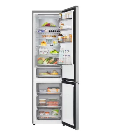 LG GBBS726CMB alulfagyasztós kombinált hűtőszekrény, Smart Inverter Kompresszor, Wifi, 262/113L, 59.7x67.4x203 cm, ragyogó metál szín 