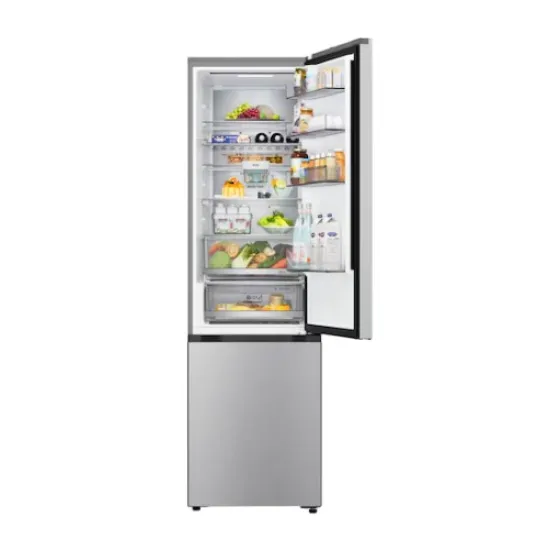 LG GBBS726CMB alulfagyasztós kombinált hűtőszekrény, Smart Inverter Kompresszor, Wifi, 262/113L, 59.7x67.4x203 cm, ragyogó metál szín 