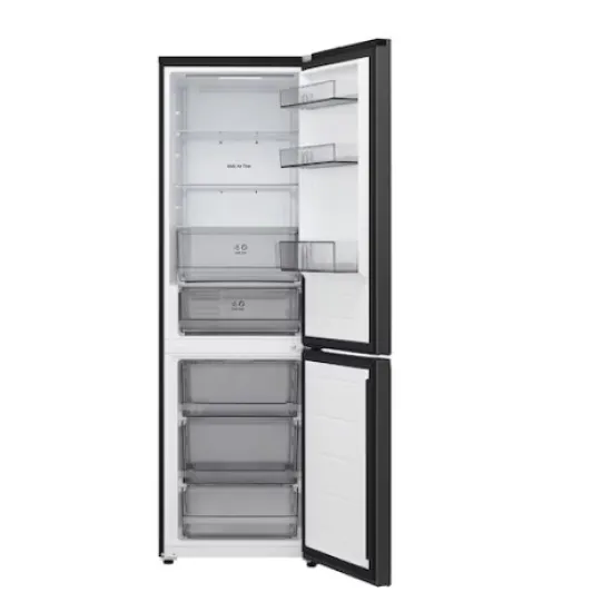 LG GBBSJ10EEP alulfagyasztós kombinált hűtőszekrény, Inverter Kompresszor, Wifi, 220/113L, 59.7x67.4x186 cm, matt éjfekete szín 