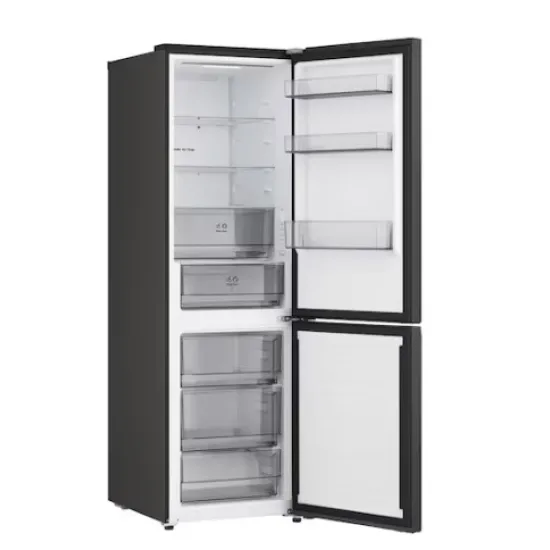 LG GBBSJ10EEP alulfagyasztós kombinált hűtőszekrény, Inverter Kompresszor, Wifi, 220/113L, 59.7x67.4x186 cm, matt éjfekete szín 