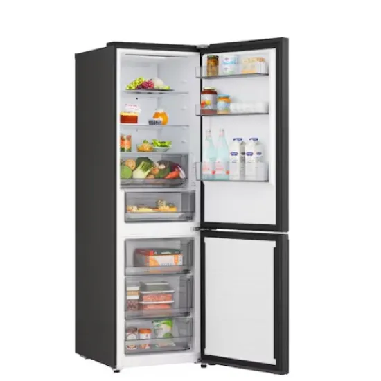 LG GBBSJ10EEP alulfagyasztós kombinált hűtőszekrény, Inverter Kompresszor, Wifi, 220/113L, 59.7x67.4x186 cm, matt éjfekete szín 