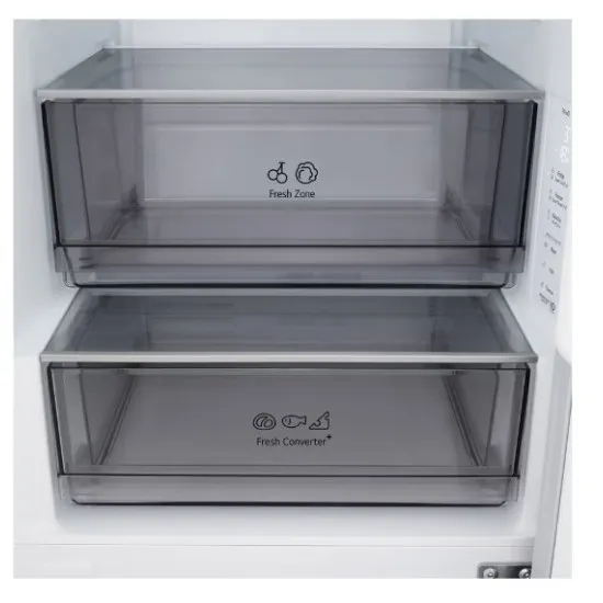 LG GBBSJ1CCSW alulfagyasztós kombinált hűtőszekrény, 220/113L, Smart Inverter Kompresszor, Wifi, 59.7x67.4x186 cm 