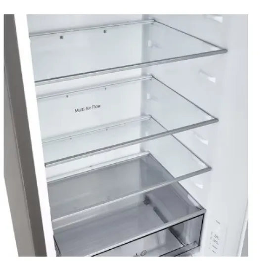 LG GBBSJ20EPY alulfagyasztós kombinált hűtőszekrény, 262/113L, Smart Inverter Kompresszor, Wifi, 59.7x67.4x203 cm, hamvas matt ezüst szín 